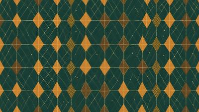 The primary subject of the image is a patterned fabric with a green and gold color scheme. The setting is a wall, and the visual style appears to be a combination of a photo and a digital art or illustration. The colors and mood of the image are warm and inviting, with the green and gold tones creating a sense of luxury and sophistication.
